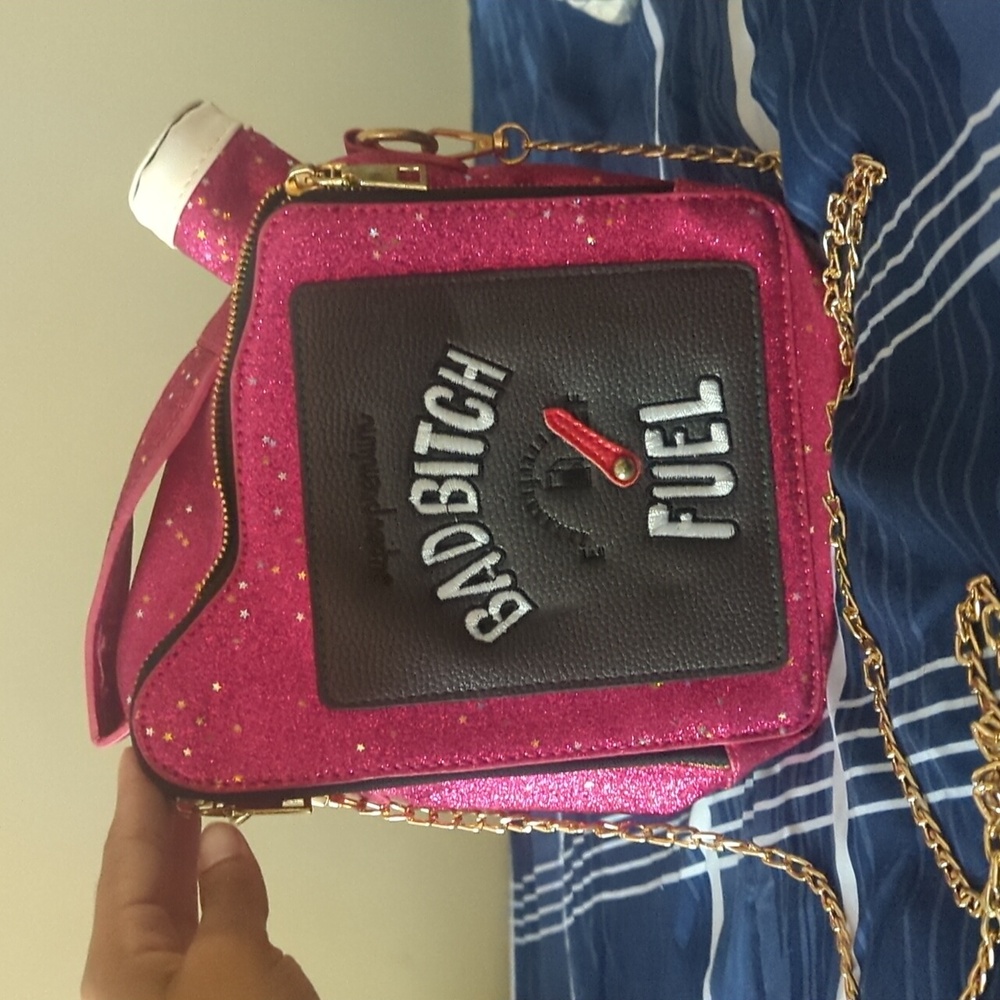 "Bad B**** Fuel" Glittered Gas Can Purse